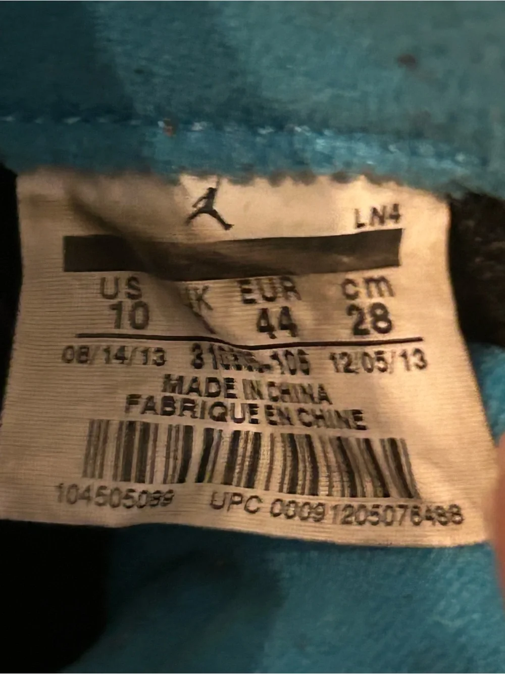 🏀Air Jordan 10 Retro Powder Blue 2014 Men’s Sz 10 Basketball Sneakers 310805-106